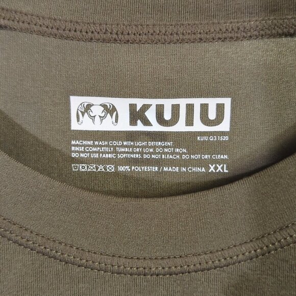 KUIU Shirt Men's XXL Brown Ultralight Long Sleeve Crew Hunting Tee - Picture 4 of 9